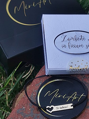 Brățara Plăcuță Inimă - Te iubesc! - model 2 [3]