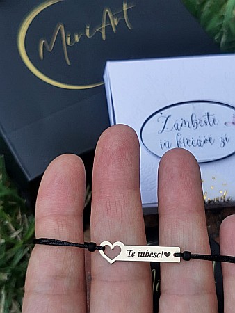 Brățara Plăcuță Inimă - Te iubesc! - model 3 [2]