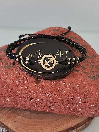 Brățara Cristalul Săgetătorului 12 Sfere Aur 2mm [0]