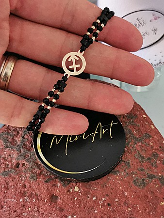 Brățara Cristalul Săgetătorului 12 Sfere Aur 2mm [3]