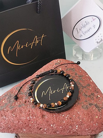 Brățara Pământ și Noapte 3 Sfere Aur 2,5mm - 2 Sfere Aur 3mm [3]