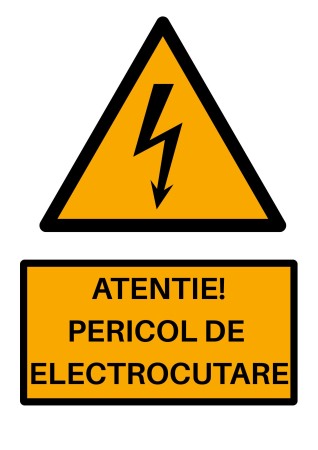 Semnalizari - Sticker Panou Electric Pericol Electrocutare | Vinil MisaroShop