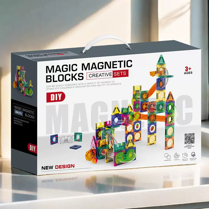 Set de constructii - pista-bile-magnetica-copii-stem-constructie