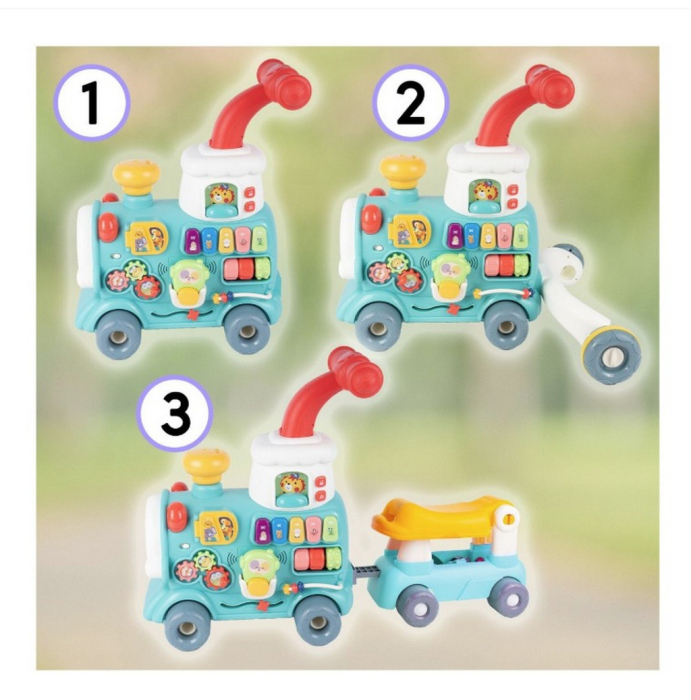 Antemergator 5 in 1 pentru copii, centru activitati educativ, lumini si sunete, trenulet interactiv, 12-36 luni [3]