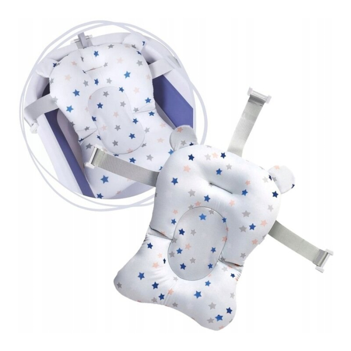 Cadă pliabilă pentru bebeluși set 5 piese, cu sistem de drenaj, monitor de temperatura, 95x47x22cm, gri [5]