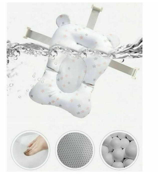 Cadă pliabilă pentru bebeluși set 5 piese, cu sistem de drenaj, monitor de temperatura, 95x47x22cm, gri [6]