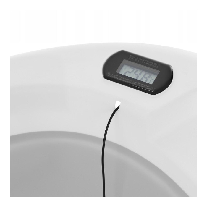 Cadă pliabilă pentru bebeluși set 5 piese, cu sistem de drenaj, monitor de temperatura, 95x47x22cm, gri [3]