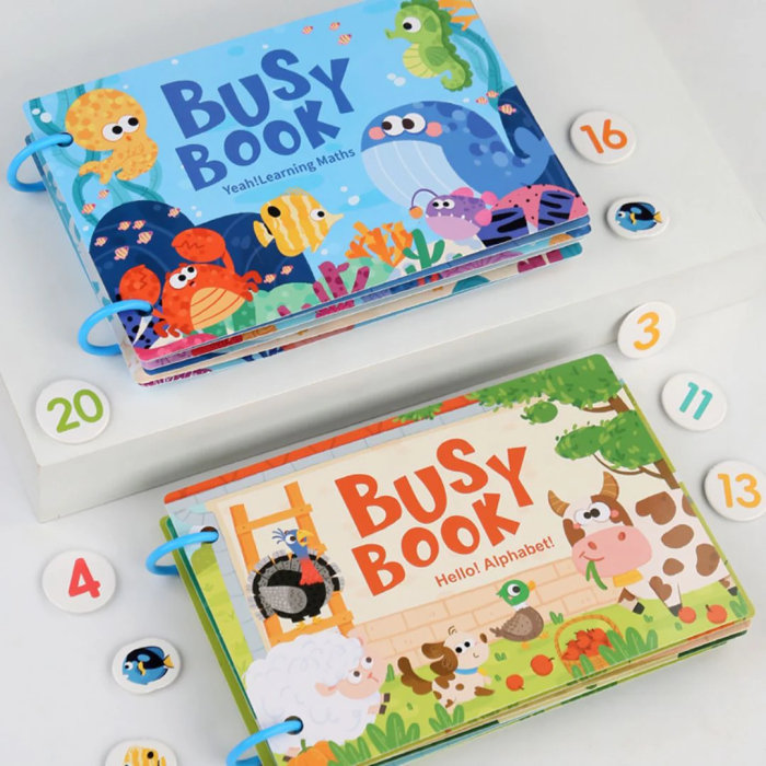 Carte educativă cu stickere Busy Book [2]