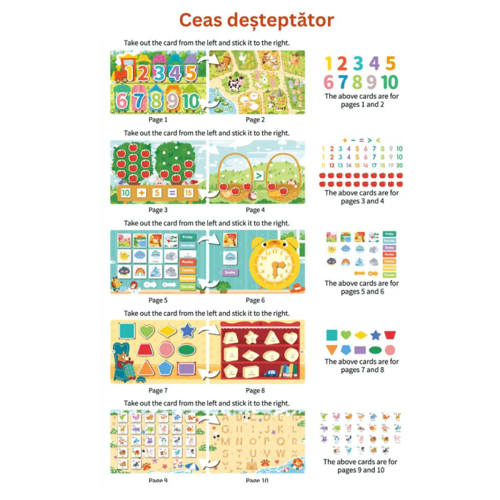 Carte educativă cu stickere Busy Book [9]