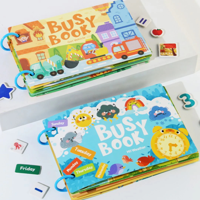Carte educativă cu stickere Busy Book [3]