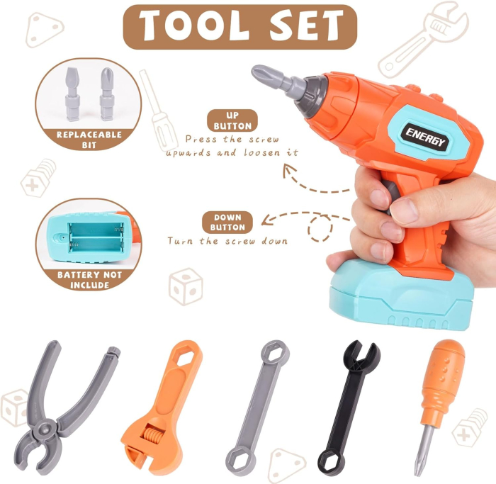 Instrumente De Reparare Puzzle Pentru Copii, 144 de piese [3]