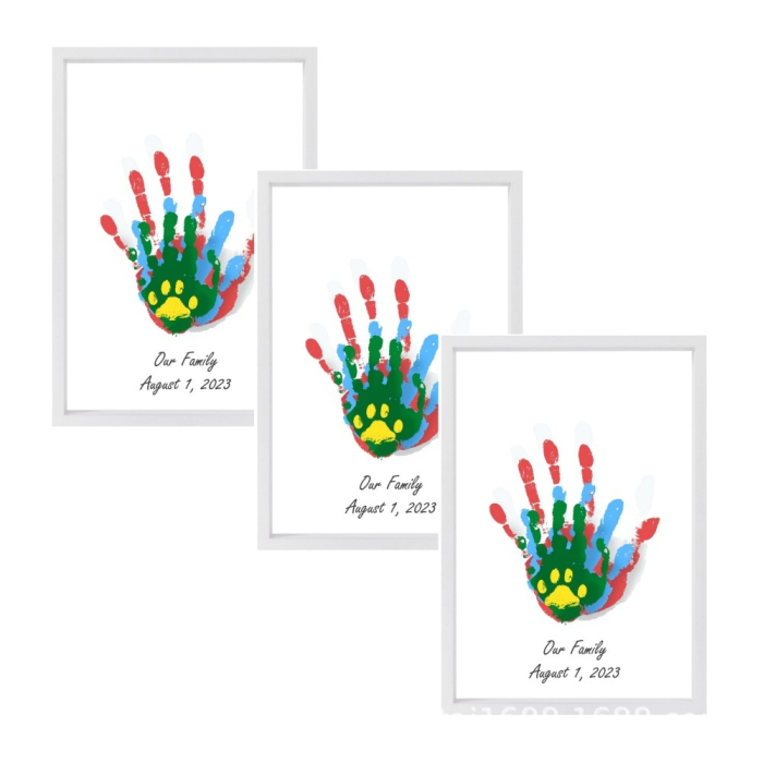 Kit DIY Art Print pentru amprentele mâinilor familiei [3]