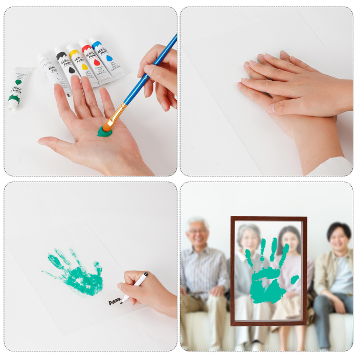 Kit DIY Art Print pentru amprentele mâinilor familiei [4]