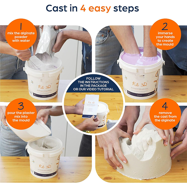 Kit Turnare Mâini din Ipsos pentru Cupluri – Set DIY pentru Sculptură 3D [3]
