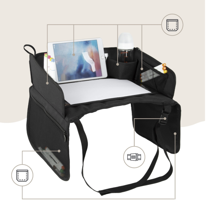 Tavă pentru Copii în Mașină cu Suport Tabletă și Organizator Jucării – Ideal pentru Călătorii [5]