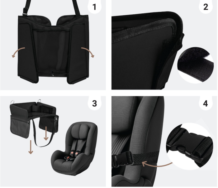 Tavă pentru Copii în Mașină cu Suport Tabletă și Organizator Jucării – Ideal pentru Călătorii [4]