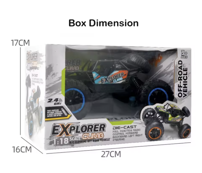 Mașină RC de Teren 4x4 – Scară 1:16, Tracțiune Integrală, Anvelope TPR Anti-Alunecare [6]