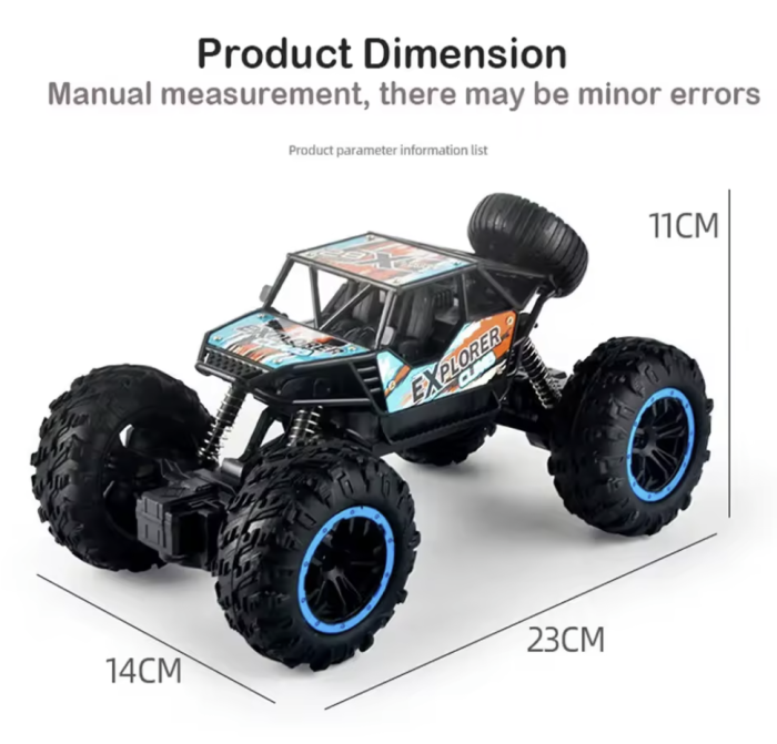 Mașină RC de Teren 4x4 – Scară 1:16, Tracțiune Integrală, Anvelope TPR Anti-Alunecare [5]
