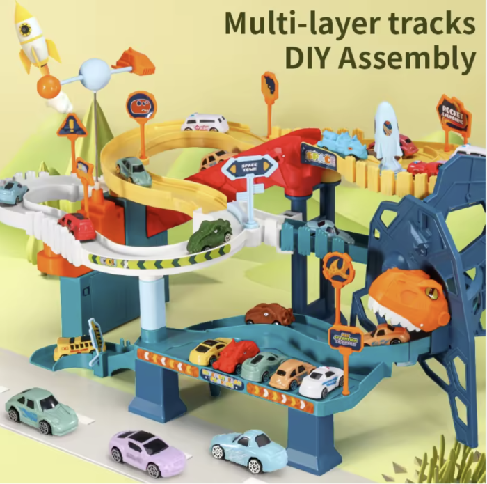 Set de Curse „Aventură Spațială cu Dinozauri” – Pistă pentru Mașinuțe [5]