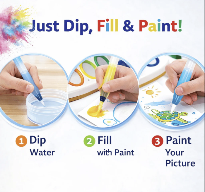 Set de Desen Creativ pentru Copii – Pensule Magice Colorate [2]