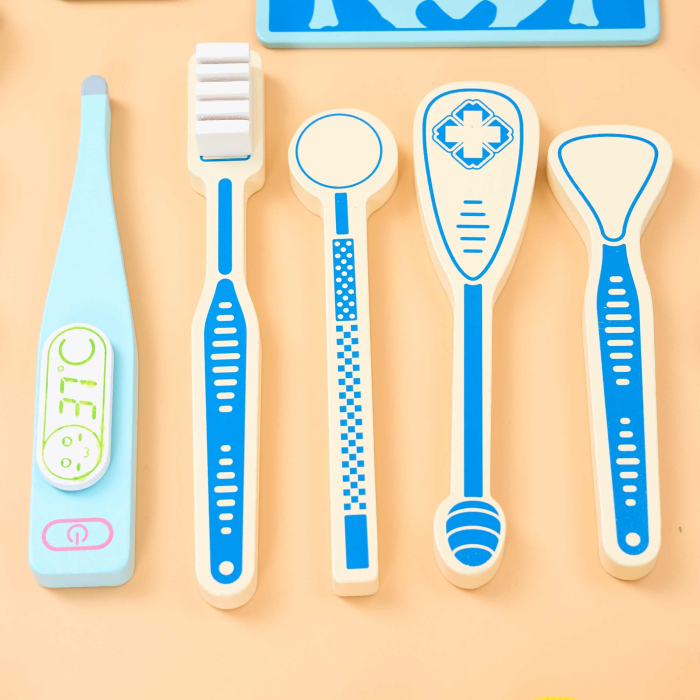 Set Doctor pentru Copii – Jucărie din Lemn, Trusă Medicală Realistă [5]