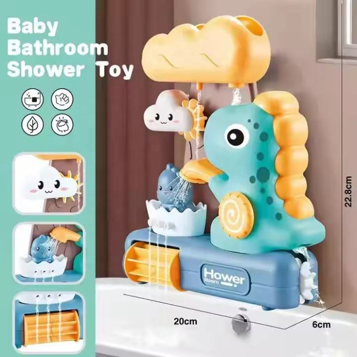 Set Jucării de Baie Dinozaur – Cu Elemente de Stropit și Asamblat [4]