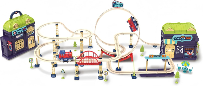 Set Trenulețe 147 Piese – Pistă Electrică [2]