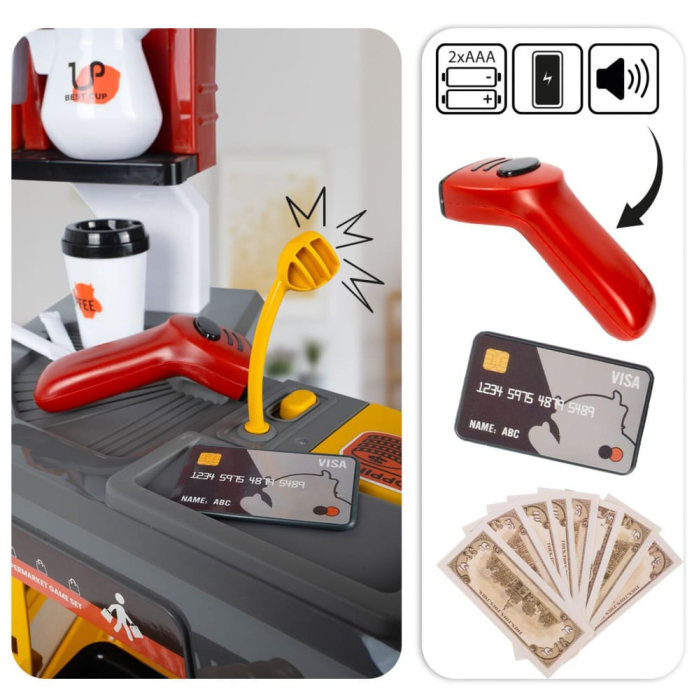 Supermarket de jucărie, 65 de piese, Galben [8]