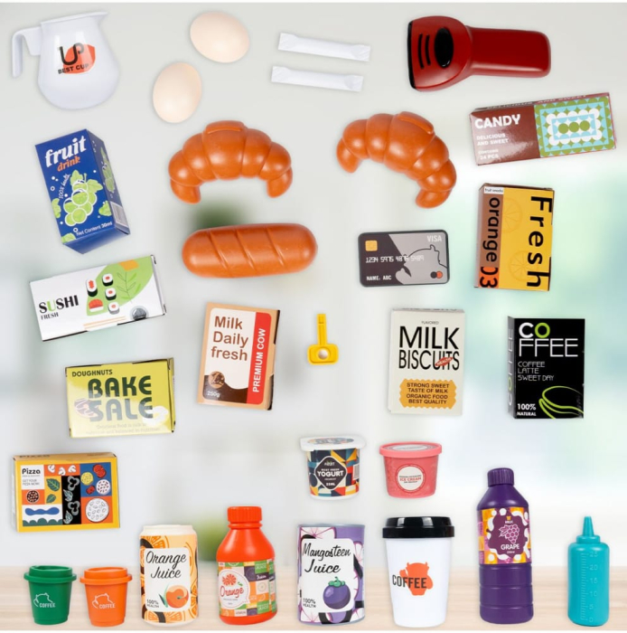 Supermarket de jucărie, 65 de piese, Galben [7]