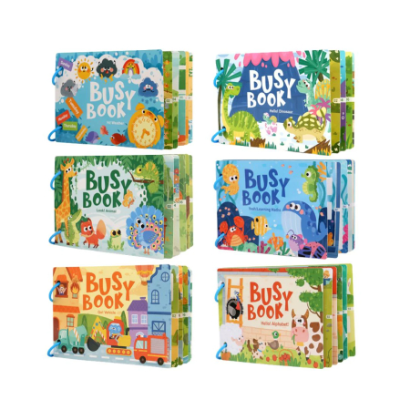 Activități extracuriculare - Carte educativă cu stickere Busy Book