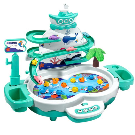 Jucarii interactive - Joc de Pescuit pentru Copii – Set Multifuncțional cu Peștișori Rotitori