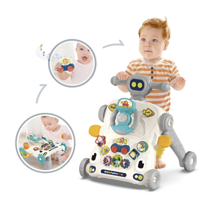 Premergatoare - Premergător Multifuncțional 3-în-1 pentru Bebeluși – Montessori, cu Muzică și Lumini