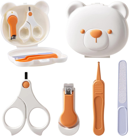 Îngrijire și Igienă - Set 5 în 1 manichiură: forfecuță, unghieră și pilă bebeluș,