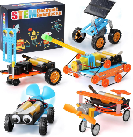 Set de constructii - kit-robot-stem-5-in-1-copii-diy-educational