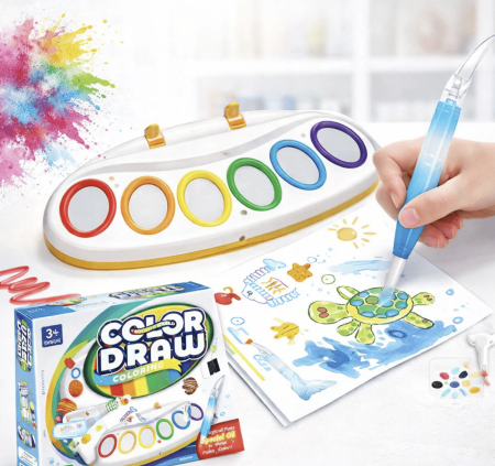 Set de Desen Creativ pentru Copii – Pensule Magice Colorate