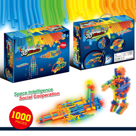 Set de constructii - Set de tuburi luminoase din plastic pentru construcții 3D