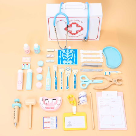 Bestsellers - Set Doctor pentru Copii – Jucărie din Lemn, Trusă Medicală Realistă