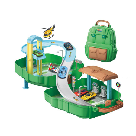 Masinute - Set Joc Portabil „Garaj și Parcare” cu Rucsac Inclus
