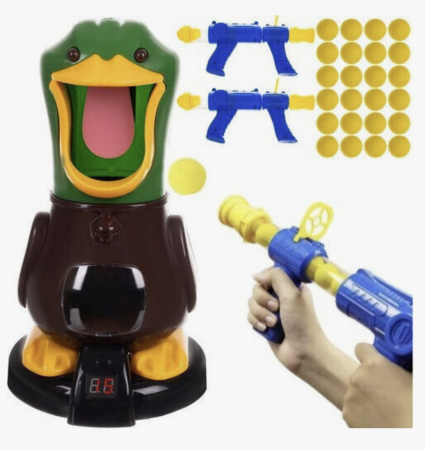 Jucarii interactive - Set Tir cu Rațe pentru Copii – Pistol cu Bile moi și Ținte