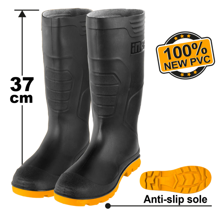 Cizme din Cauciuc Lungi Negre cu Talpa Antiderapanta [1]