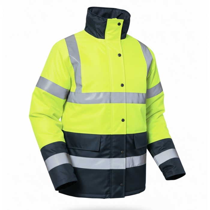 Geaca de iarna reflectroizanta galben/bleumarin PARKA NEON HV S-4XL [1]