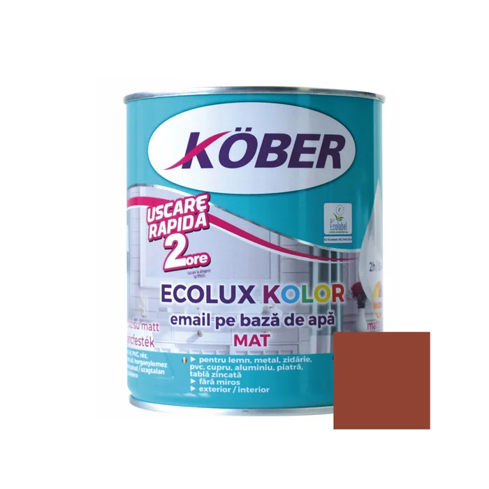 Kober Ecolux Kolor, interior / exterior, pe baza de apa, mat [2]