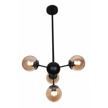 Lustra Cooper Negru+Cafea 4xE27 40W [1]