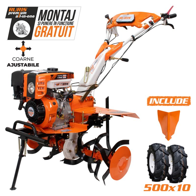 Motosapatoare RURIS 751KS Start + roti cauciuc 5.00-10+rarita 9.5 CP [1]