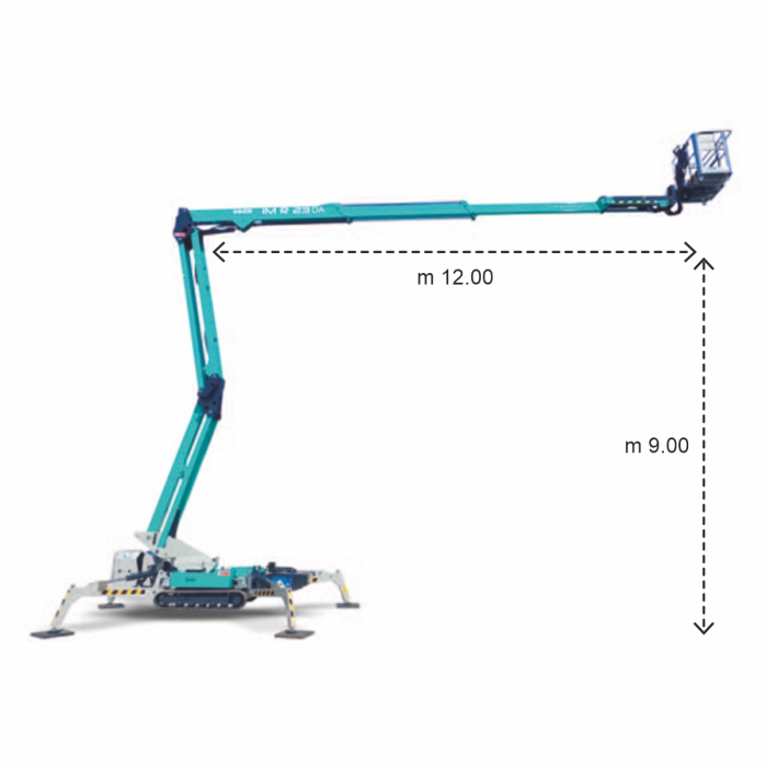 Nacela cu senile tip spider IMER ACCESS IM R23 DA H lucru 22.9m/maxim 230kg, Honda iGX 800 20cp [4]