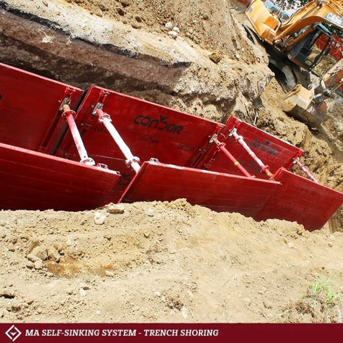 Sisteme sprijiniri maluri CONDOR – Sistem MA instalare-prin presare H modul 2000/1200/600mm L 3000mm [3]