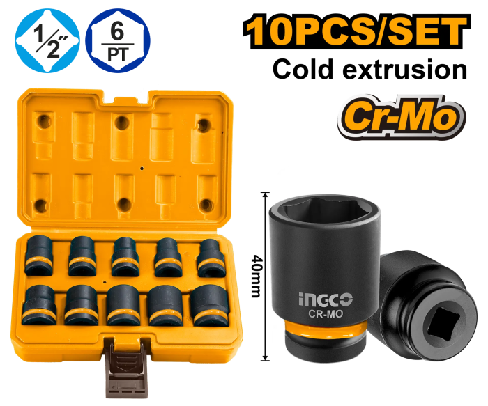 Trusa de Tubulare Scurte pentru IMPACT 1/2" 10pcs [1]