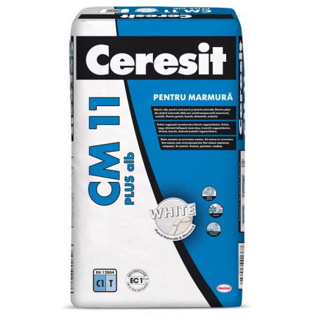 MATERIALE DE CONSTRUCȚII - Adeziv marmura si piatra naturala Ceresit CM 11 Plus, alb, pentru interior / exterior