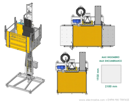 BOB LIFTURI - Bob Lift ELECTROELSA EHPM 900 400V naltime maxima 120 m sarcina maxima 900 kg