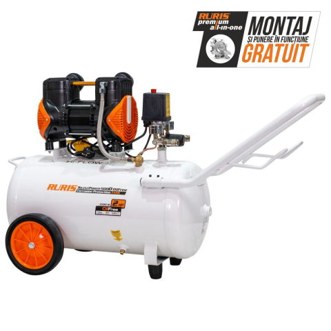 UTILAJE - Compresor RURIS Silent Power 5000 Oil Free 1500 W 50 L